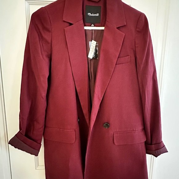 Madewell Caldwell Drapeweave Double Breasted Blazer - Picture 1 of 5